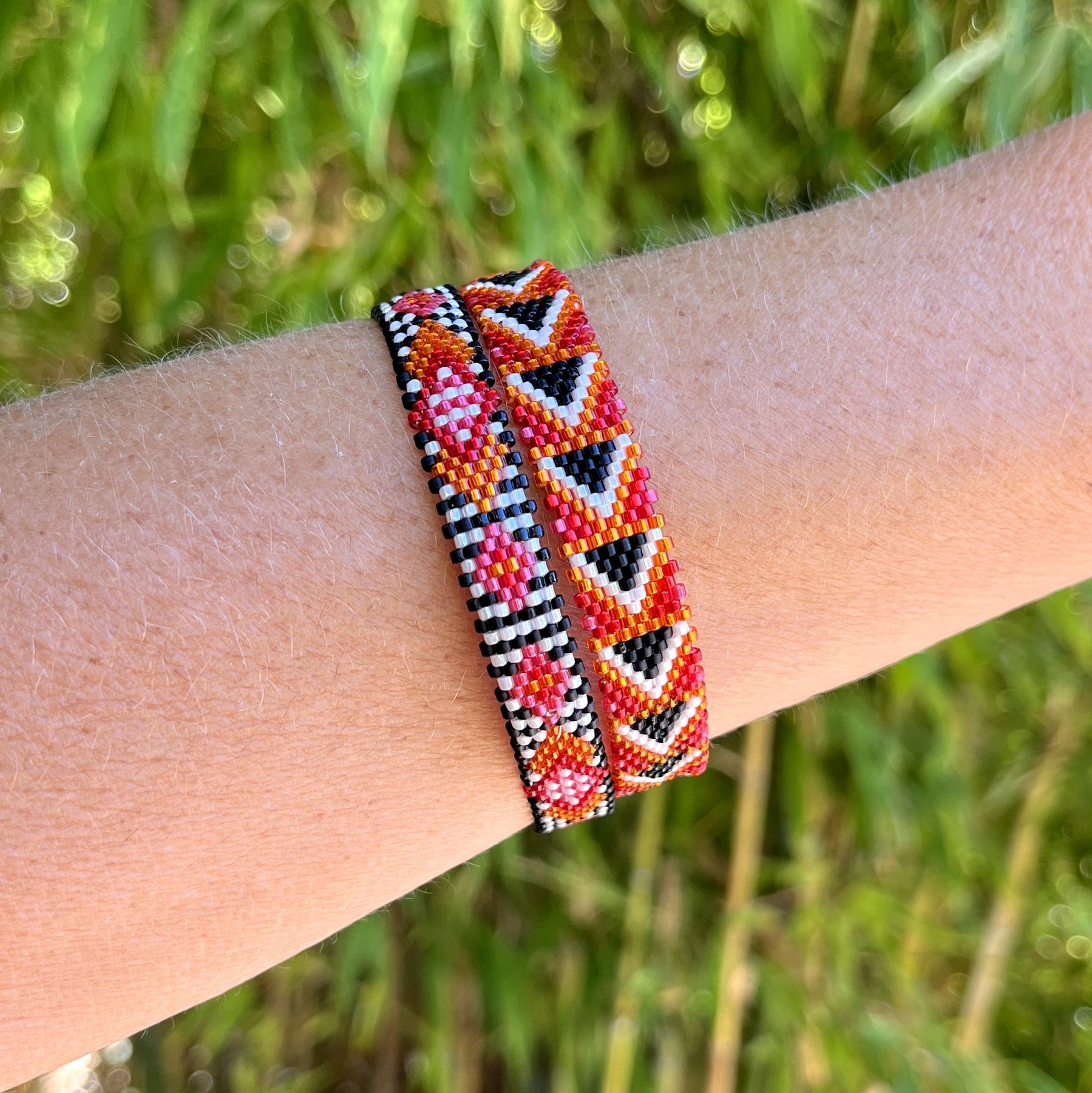 DIY miyuki bead Bracelet Pattern - peyote or brick stitch weaving