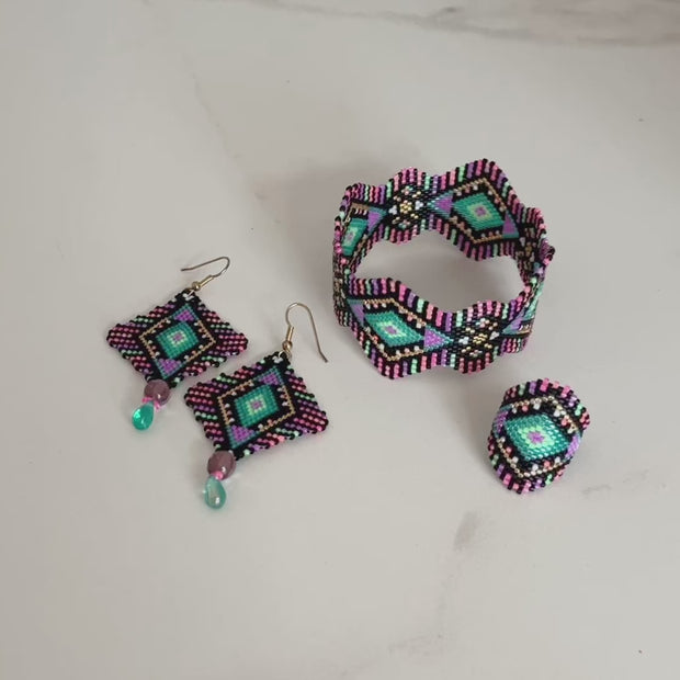 DIY miyuki bead Bracelet Pattern - peyote or brick stitch weaving –  KETIKOPARIS