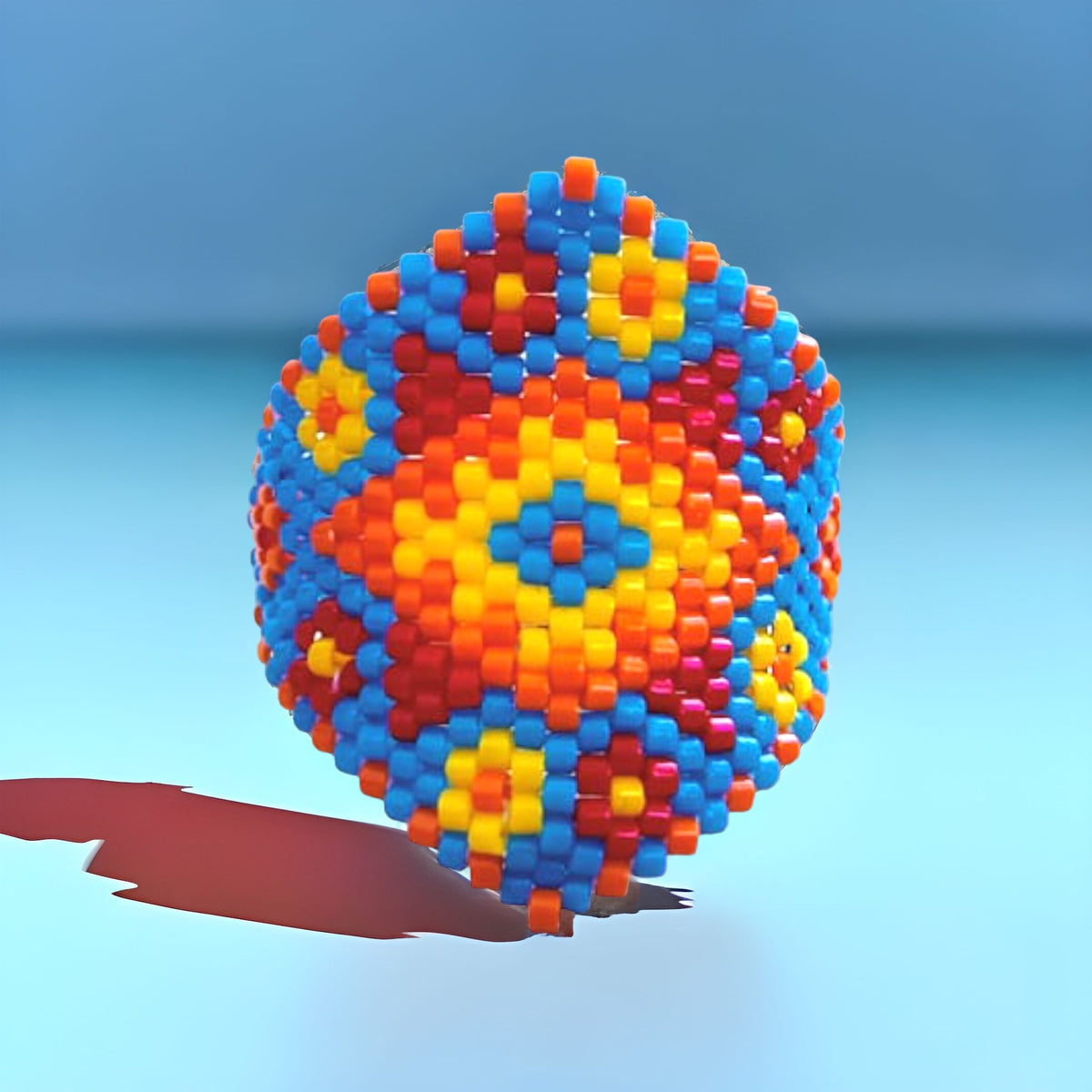 miyuki ring pattern peyote / brick stitch weaving BLUE UXMAL – KETIKOPARIS